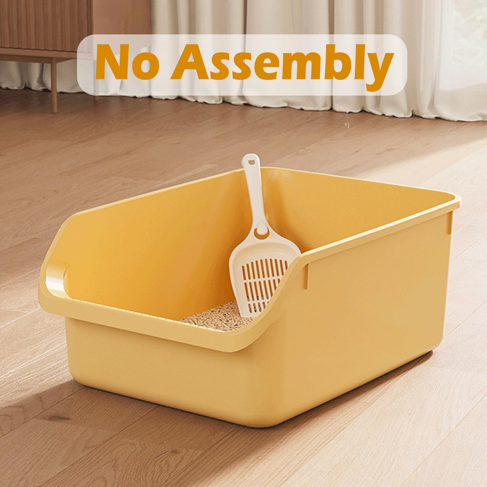 SpaceTime litter box with anti diffusion design reduces mess.