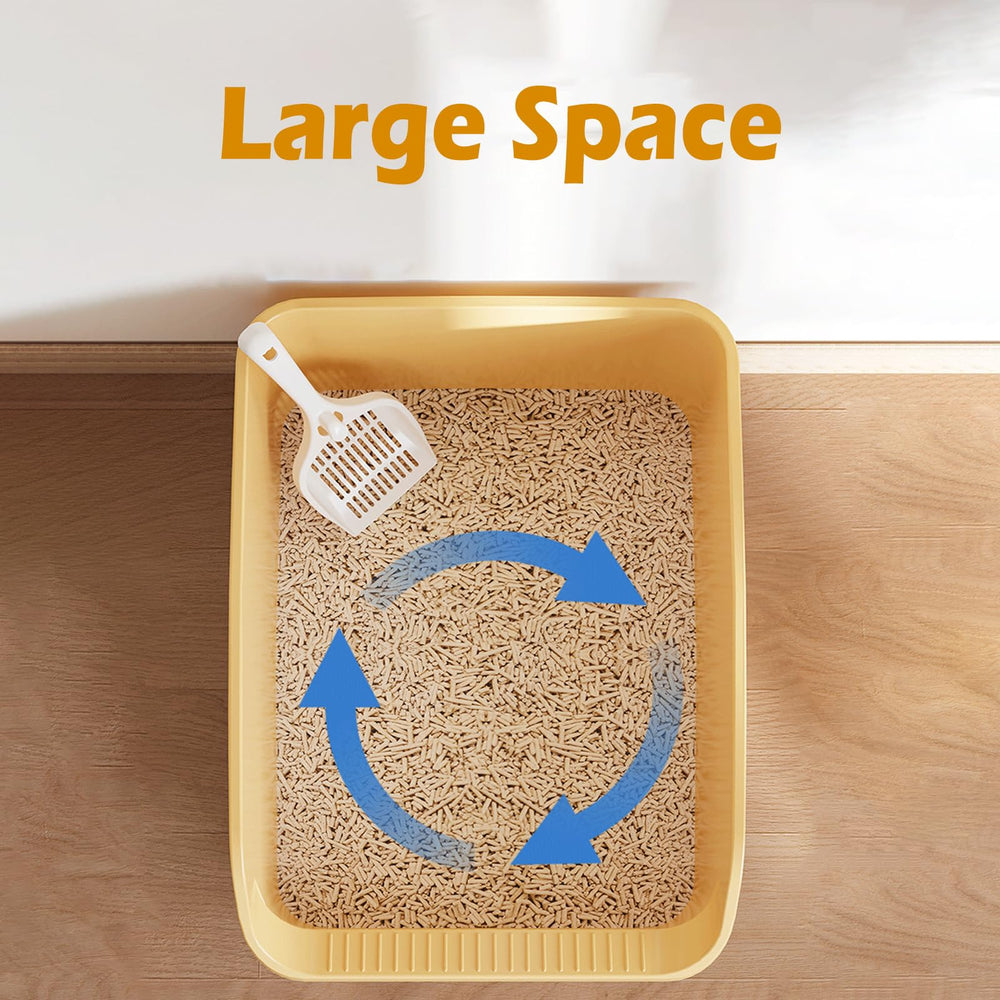 SpaceTime large litter box with expansive interior for comfortable movement.