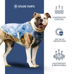 Spark Paws cooling vest used with freezer-boost option for extra coolness