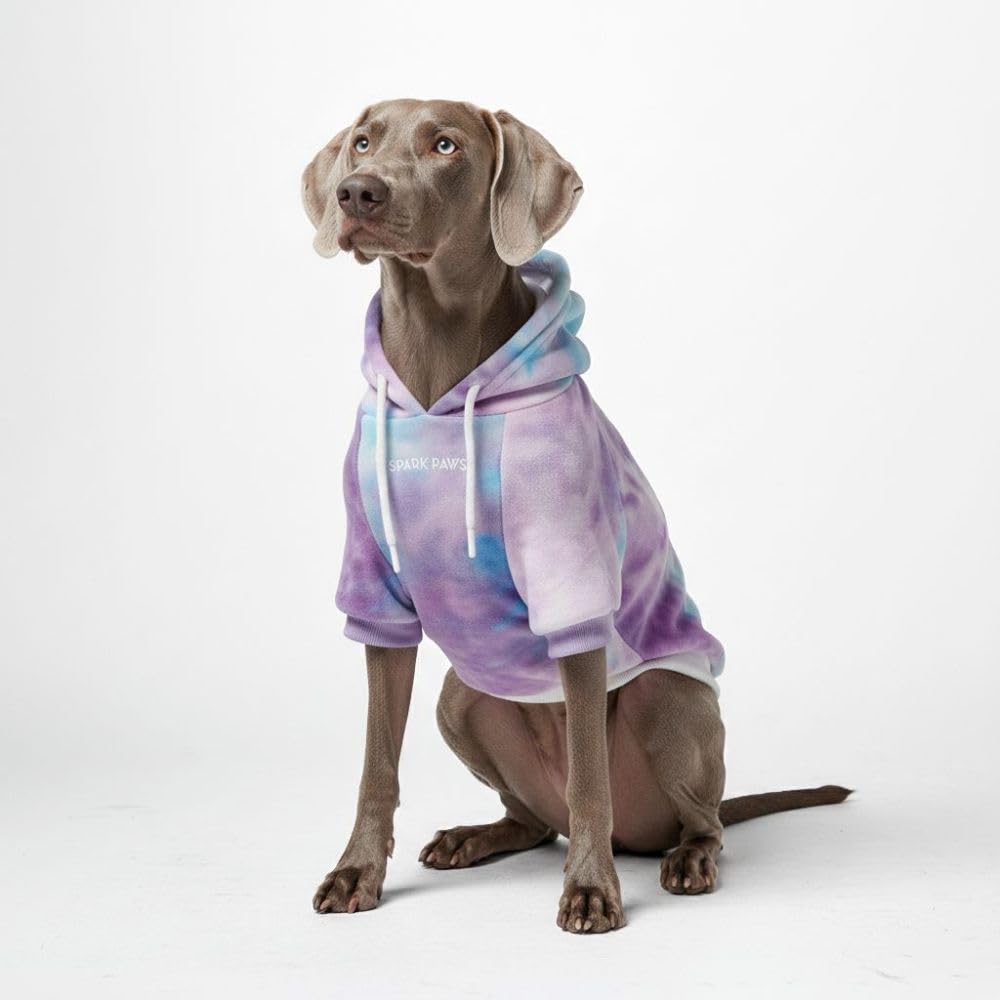Spark Paws Dog Hoodie front view shows premium, flexible fit for daily walks.