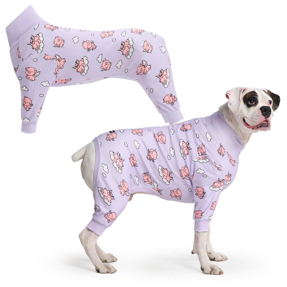 Spark Paws dog pajama with 4-way stretch for flexible movement