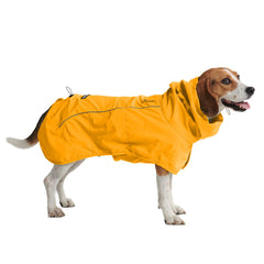 Spark Paws dog raincoat full-coverage protection for rain and wind.