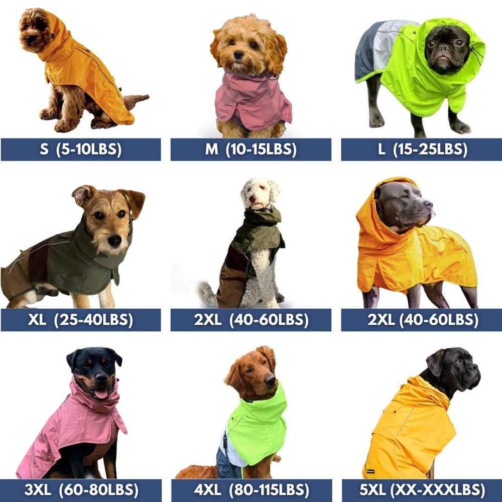 Spark Paws raincoat with side-buckle design for easy wearing.