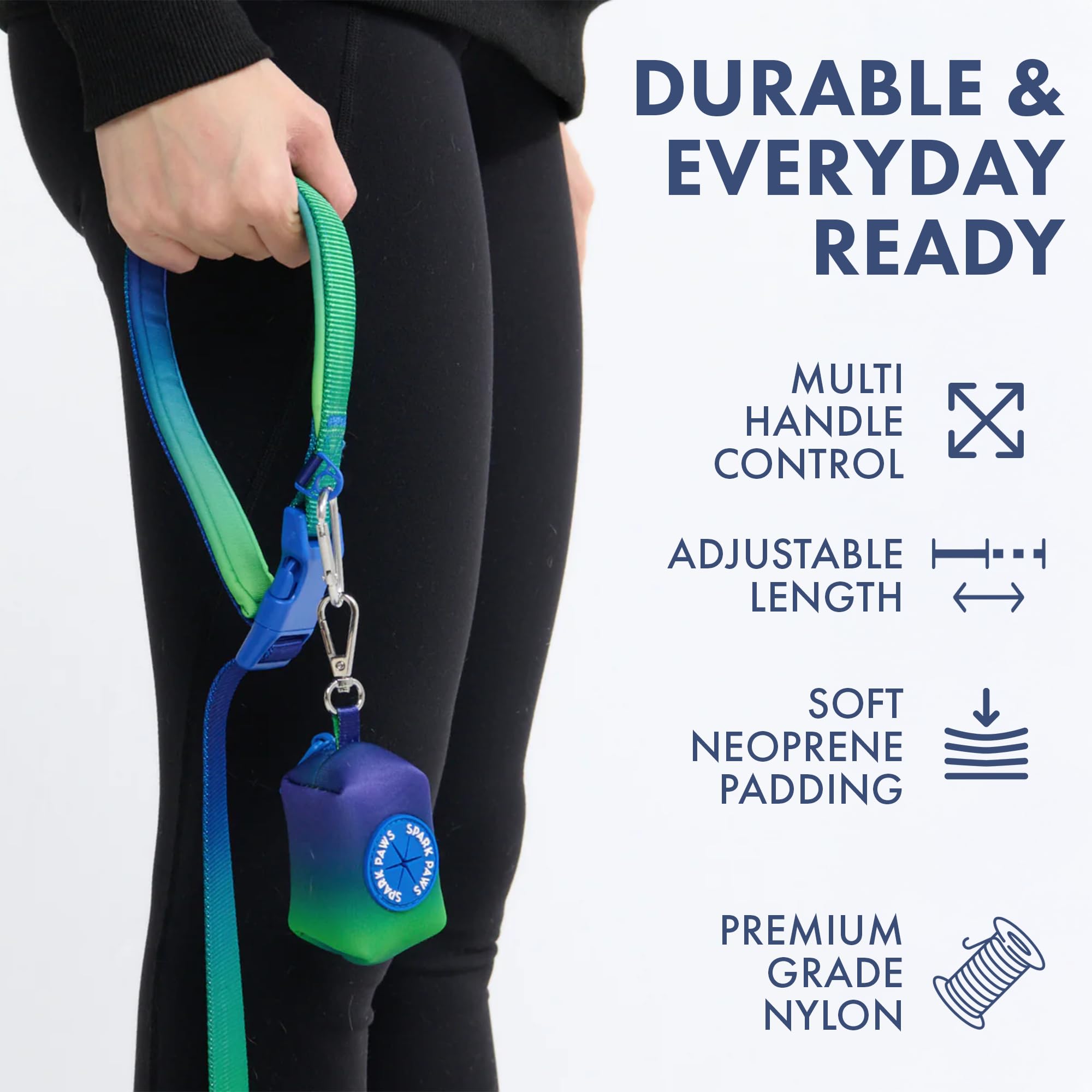 Spark Paws Dual Padded Handles offer precise control in crowded areas.