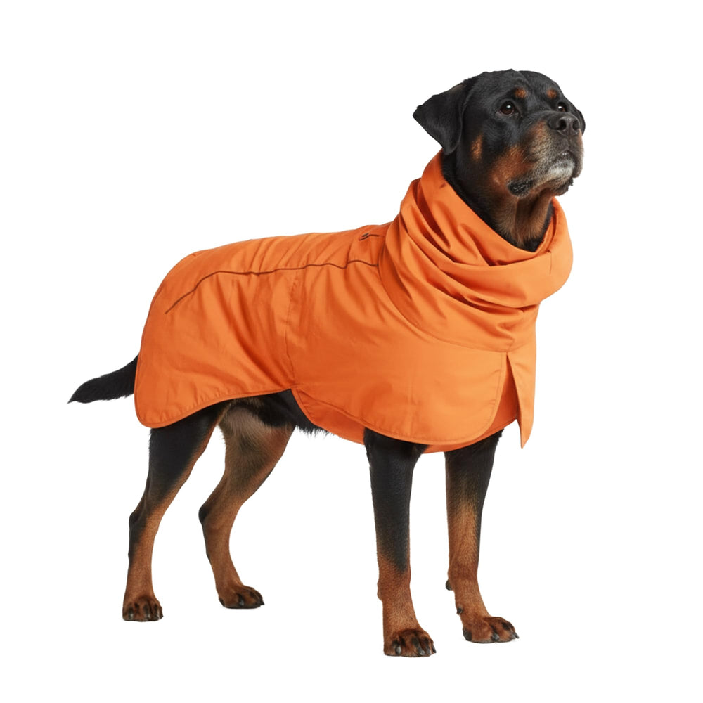 Spark Paws raincoat with side buckle for easy wear and secure fit.