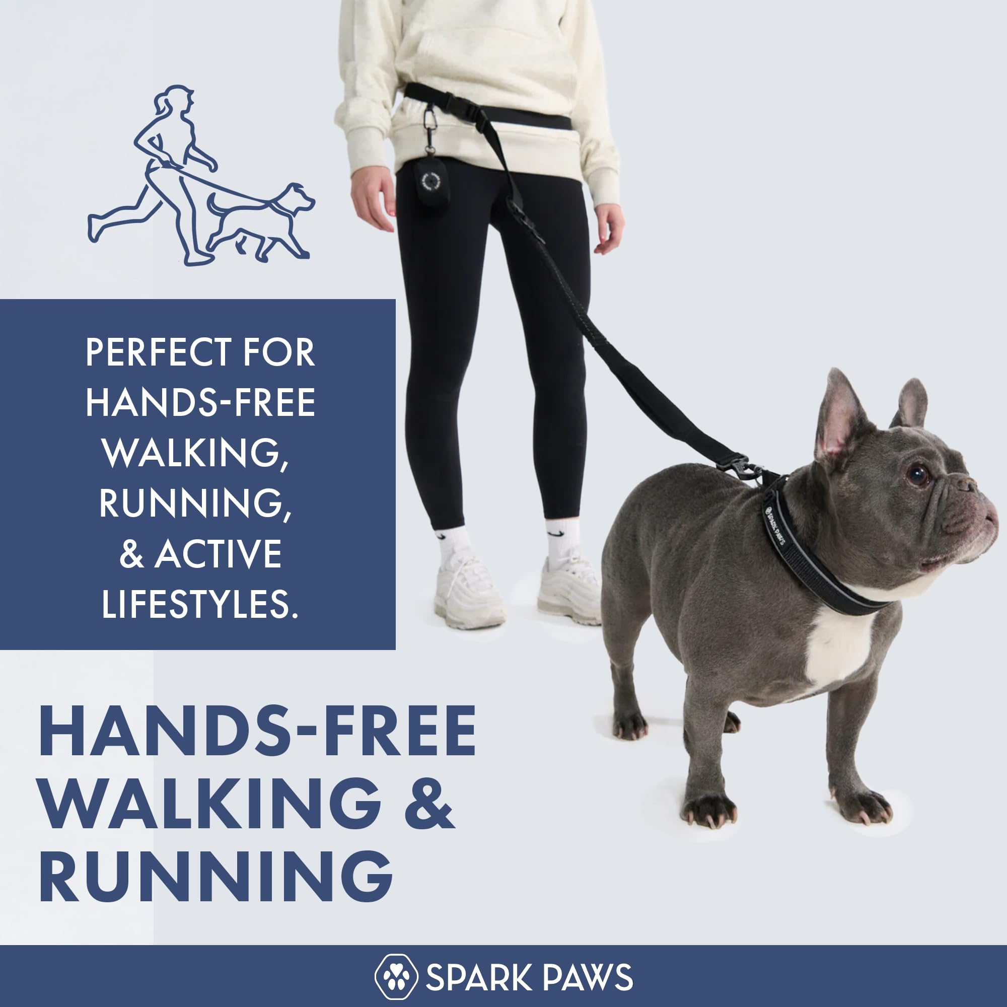 Spark Paws Shock-absorbing bungee reduces pulling impact during jogs