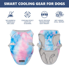 Spark Paws Snowcone vest placed in the freezer for extra cooling on hot days