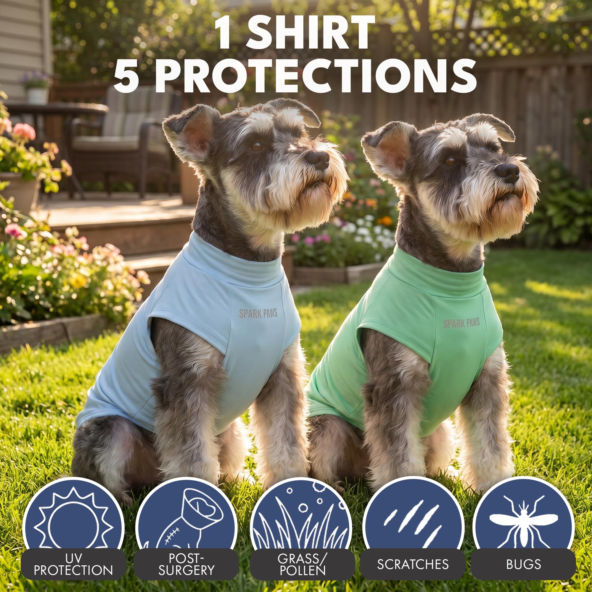 Spark Paws Sunblock Shirt dirt barrier and easy care for everyday adventures