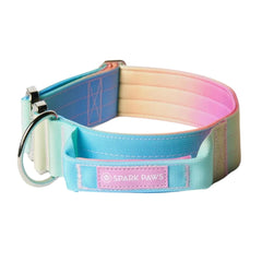 Spark Paws Tactical Collar with Handle on pastel icing color offers secure control during training.