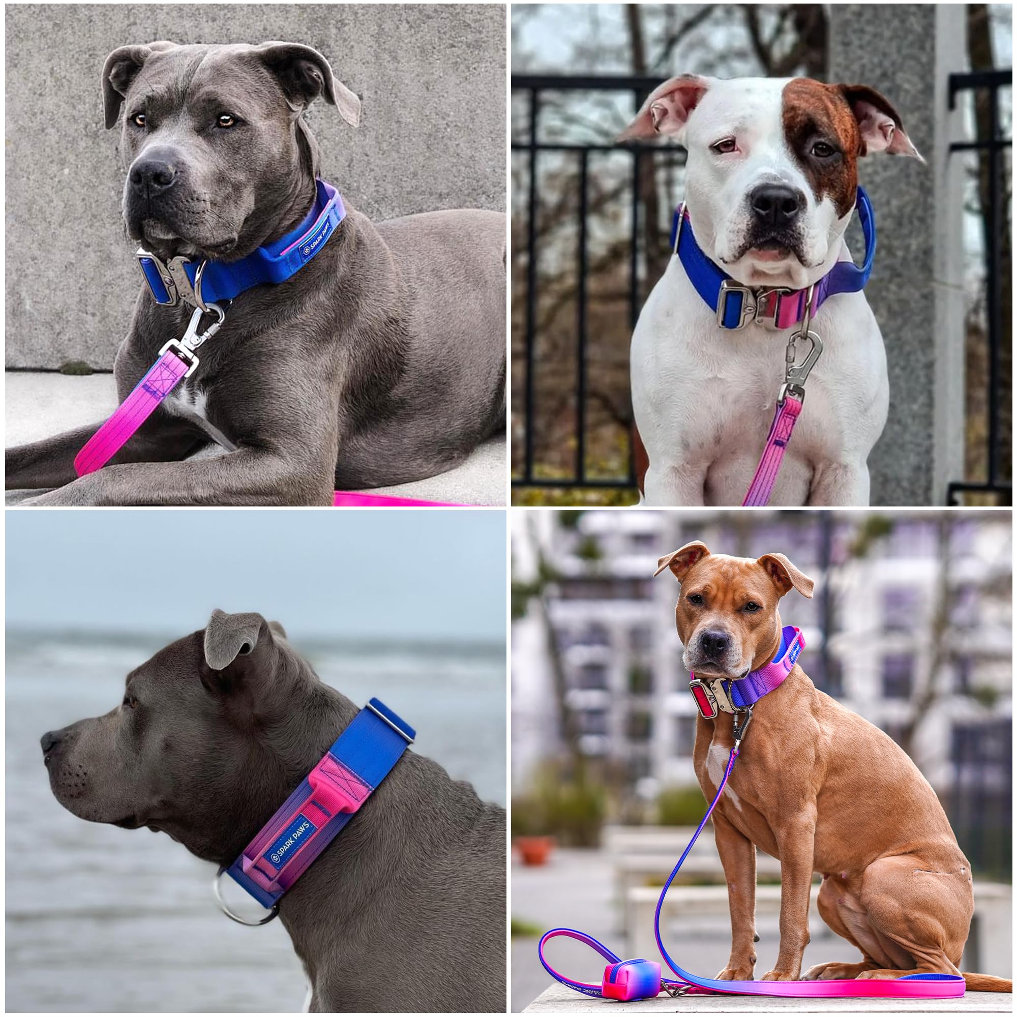 Spark Paws Tactical Collar Quick-Release Buckle enables easy on/off.