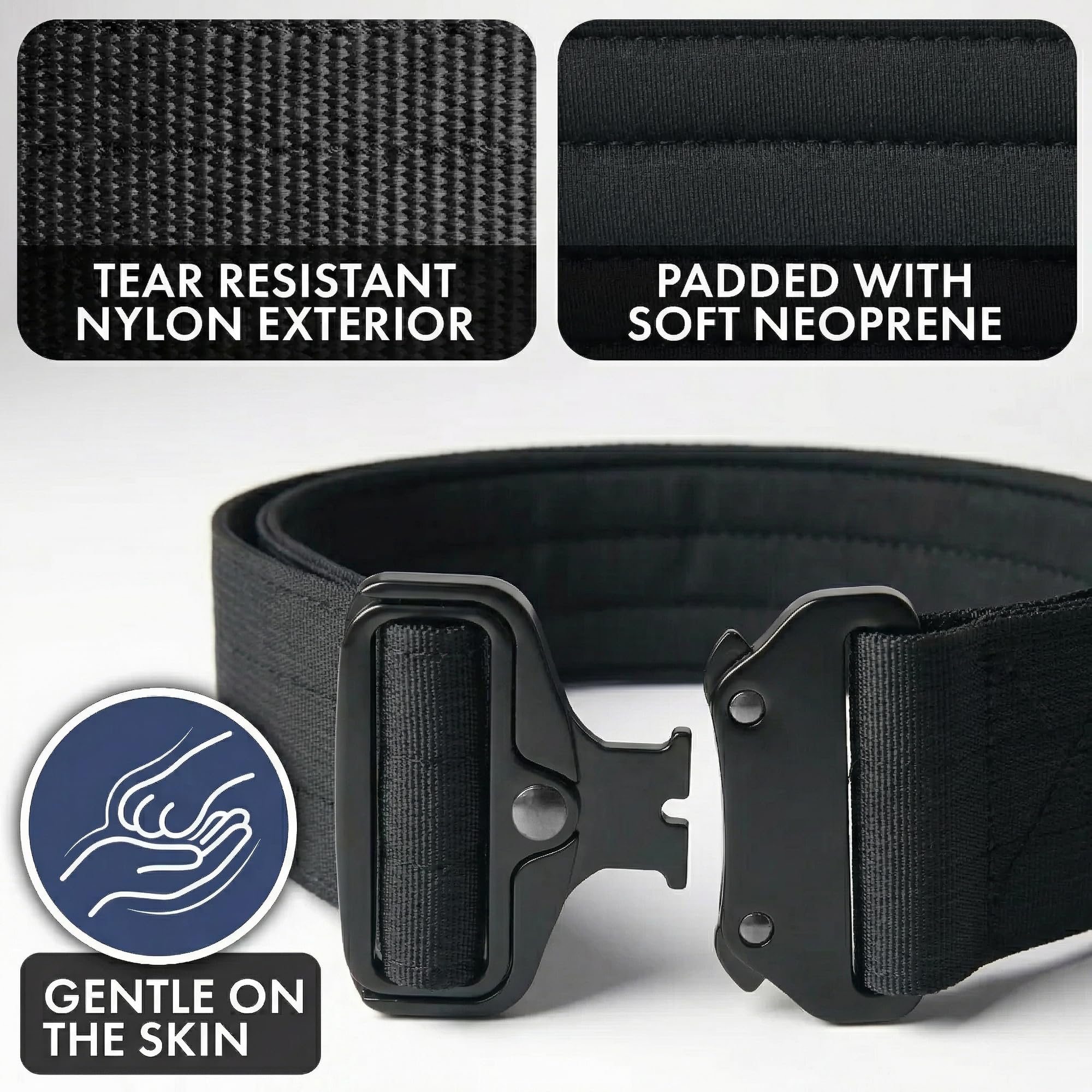 Spark Paws Tactical collar quick-release buckle enables easy on and off.