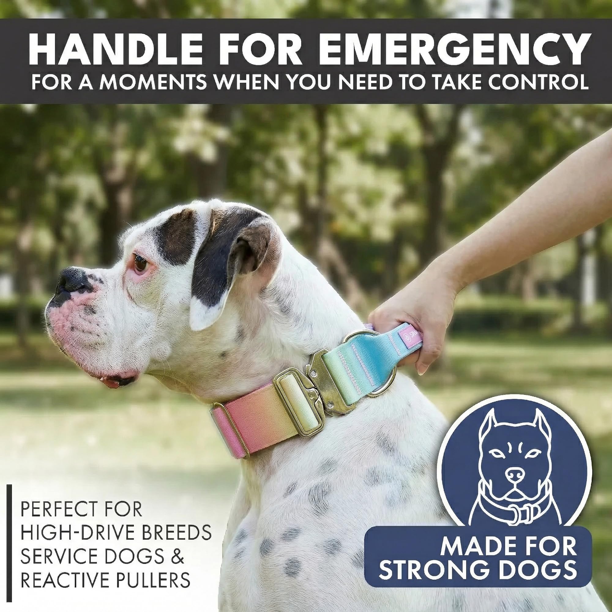 Spark Paws Tactical Dog Collar soft interior neoprene for gentle comfort on long wear