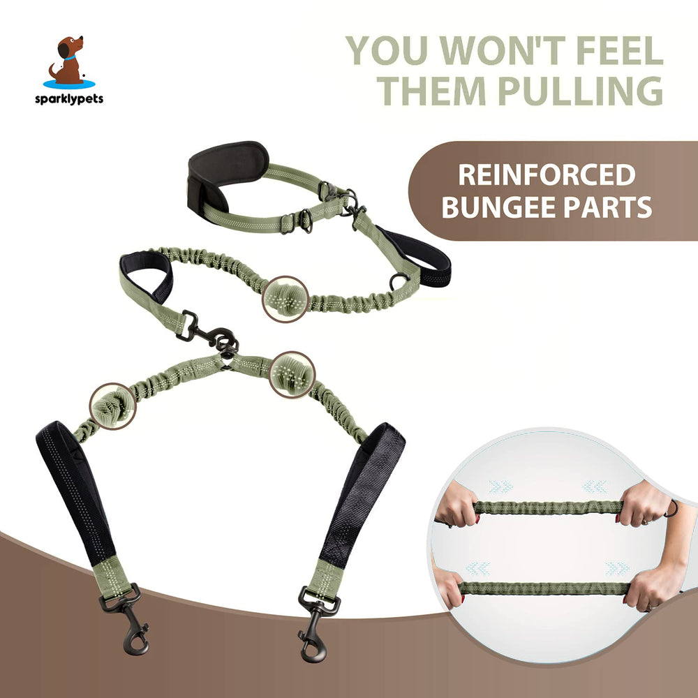 SparklyPets foam-padded handles for comfortable, controlled walking.