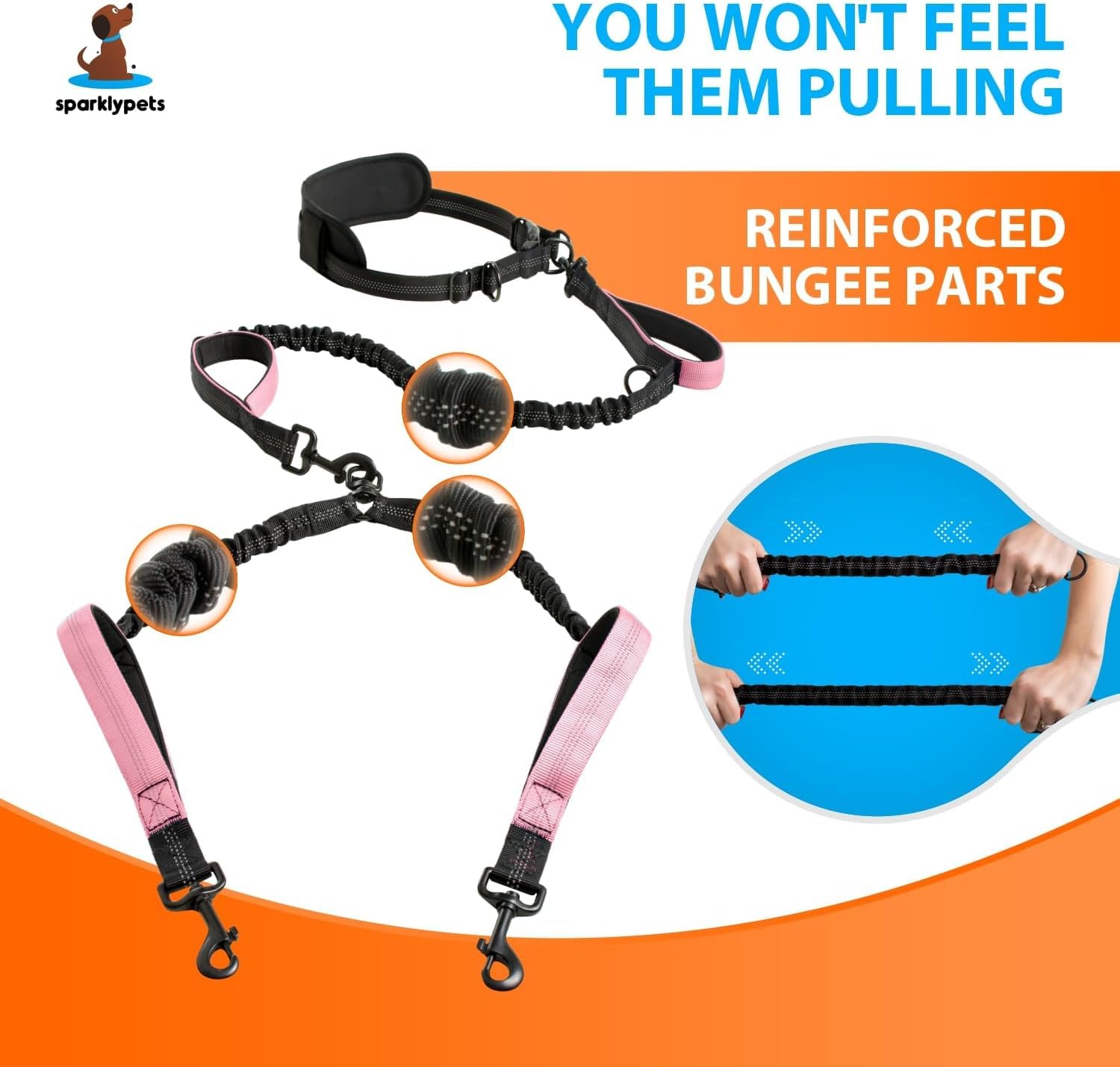 SparklyPets reflective stitches increase visibility for early morning or dusk strolls
