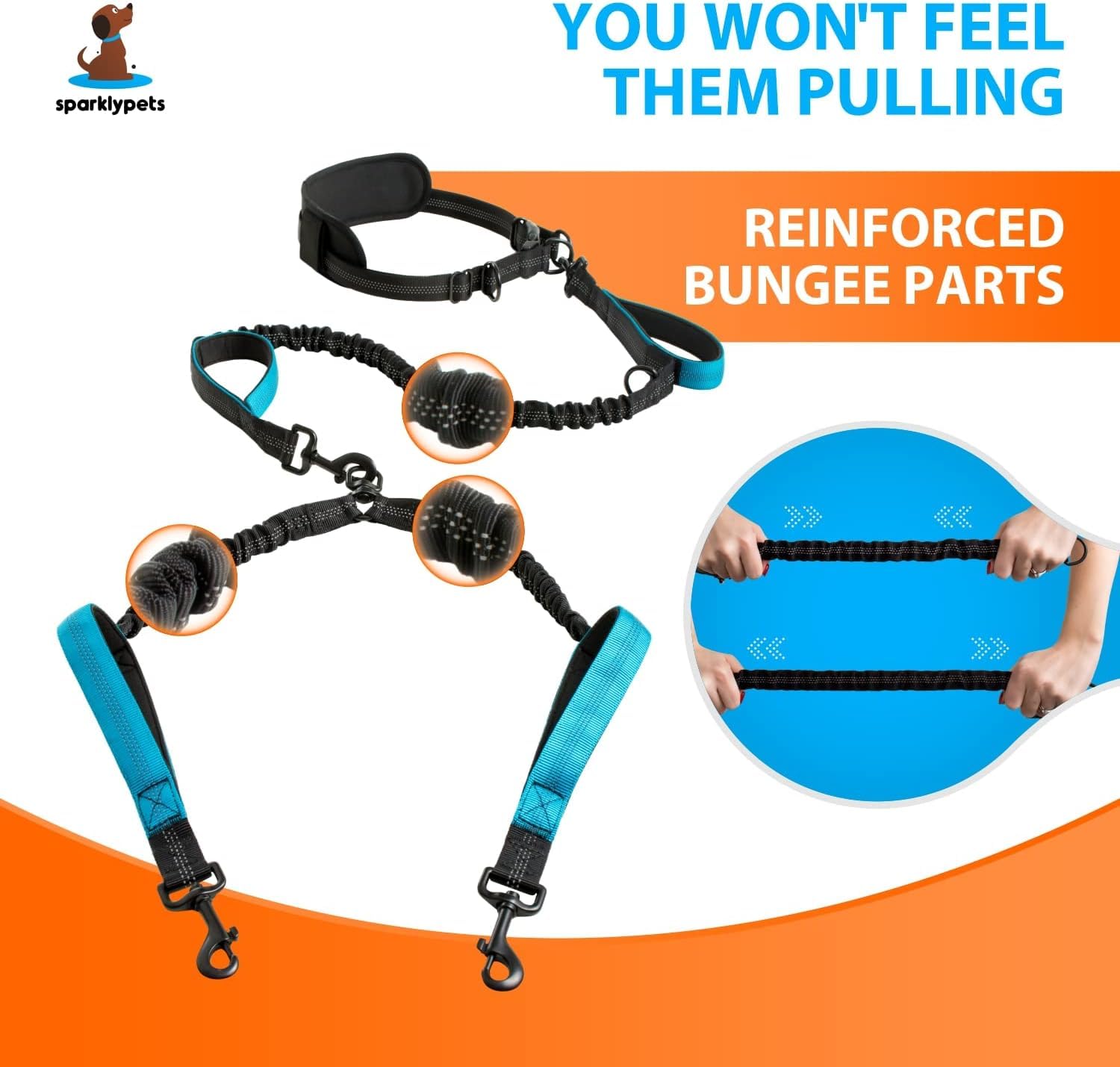 SparklyPets reflective stitches improve visibility during dawn or dusk walks.