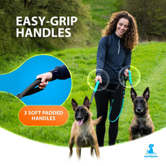 SparklyPets rope bungee design absorbs pulls for smoother, more comfortable walks.