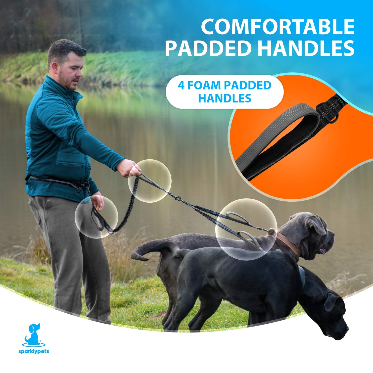 SparklyPets stainless steel clasps provide extra security on walks.