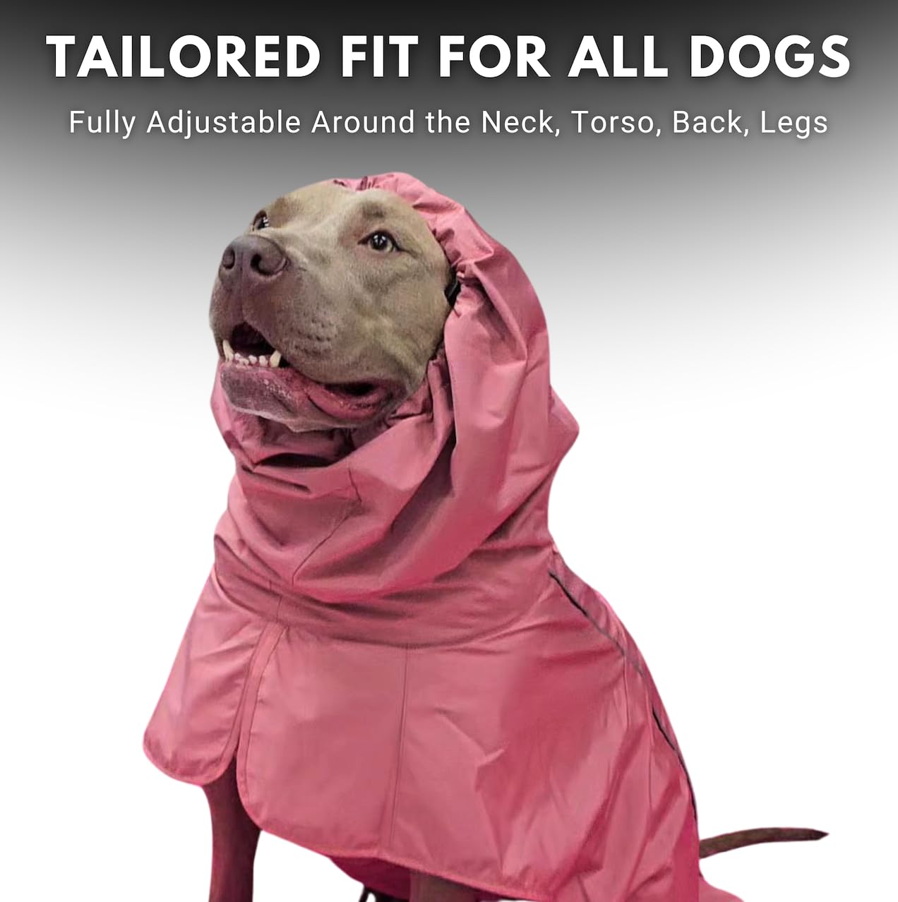 Spark Paws Raincoat adjustable neck wrap keeps neck dry