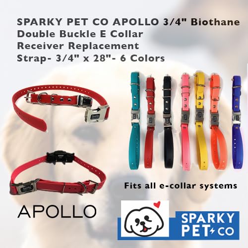 Sparky Pet Co Apollo E-Collar Strap trimmed to fit neck size precisely.