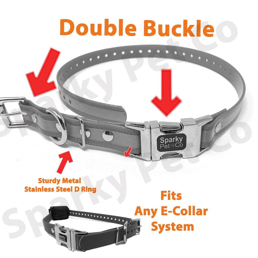 Sparky Pet Co Apollo E-Collar Strap in waterproof Biothane for all-weather wear.