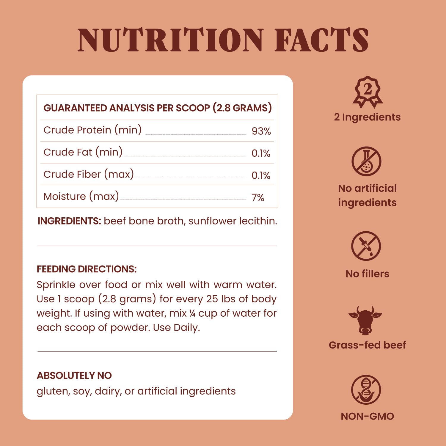 Special Breed bone broth powder served over kibble adds moisture