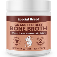 Special Breed bone-broth-powder-topper boosts flavor for picky eaters.