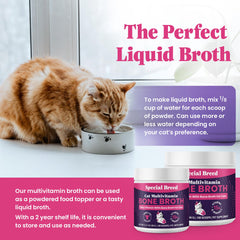 Special Breed cat multivitamin scoop shows easy daily dosing.