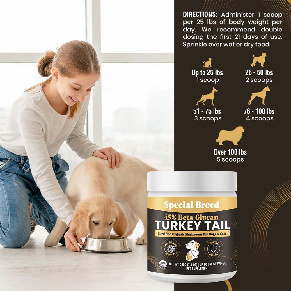 Pet owners view the Special Breed bottle as daily immune and gut support