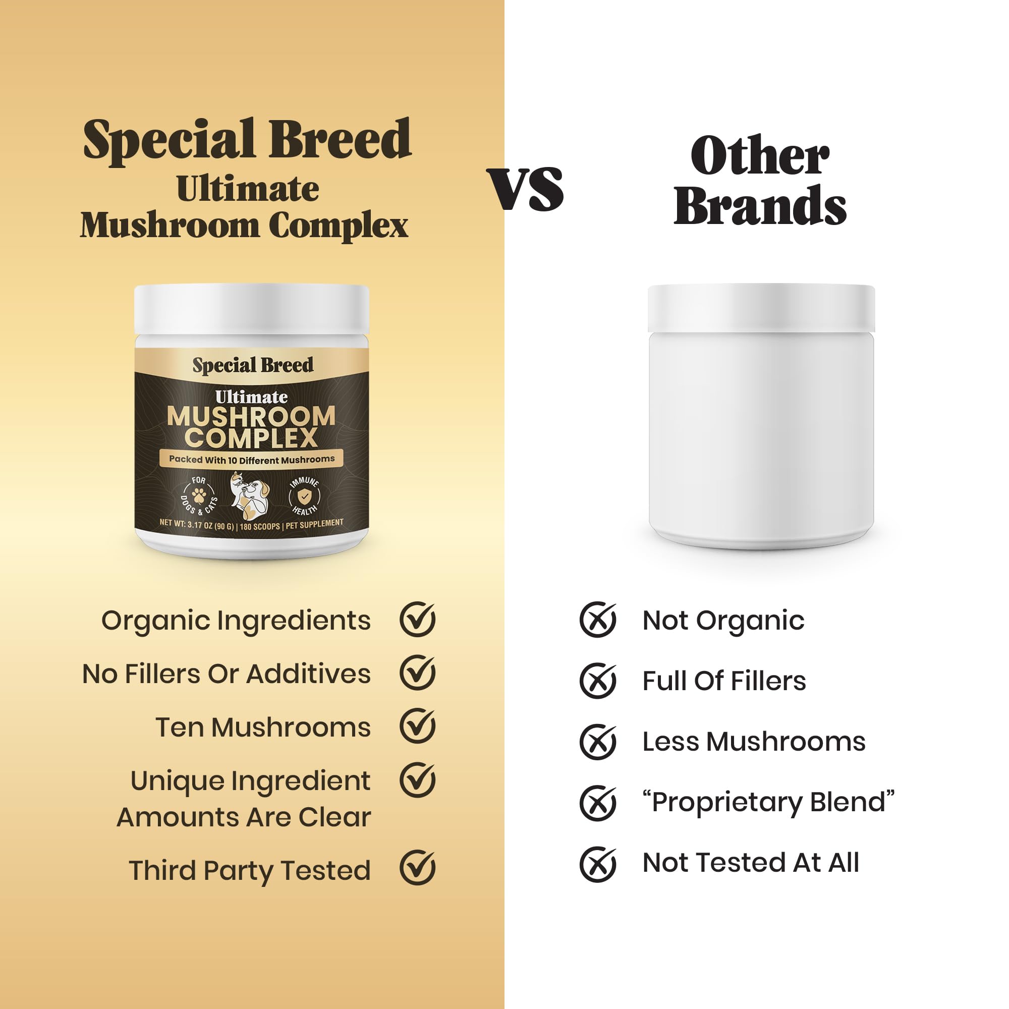 Ten-mushroom blend highlights immune and vitality support for pets.