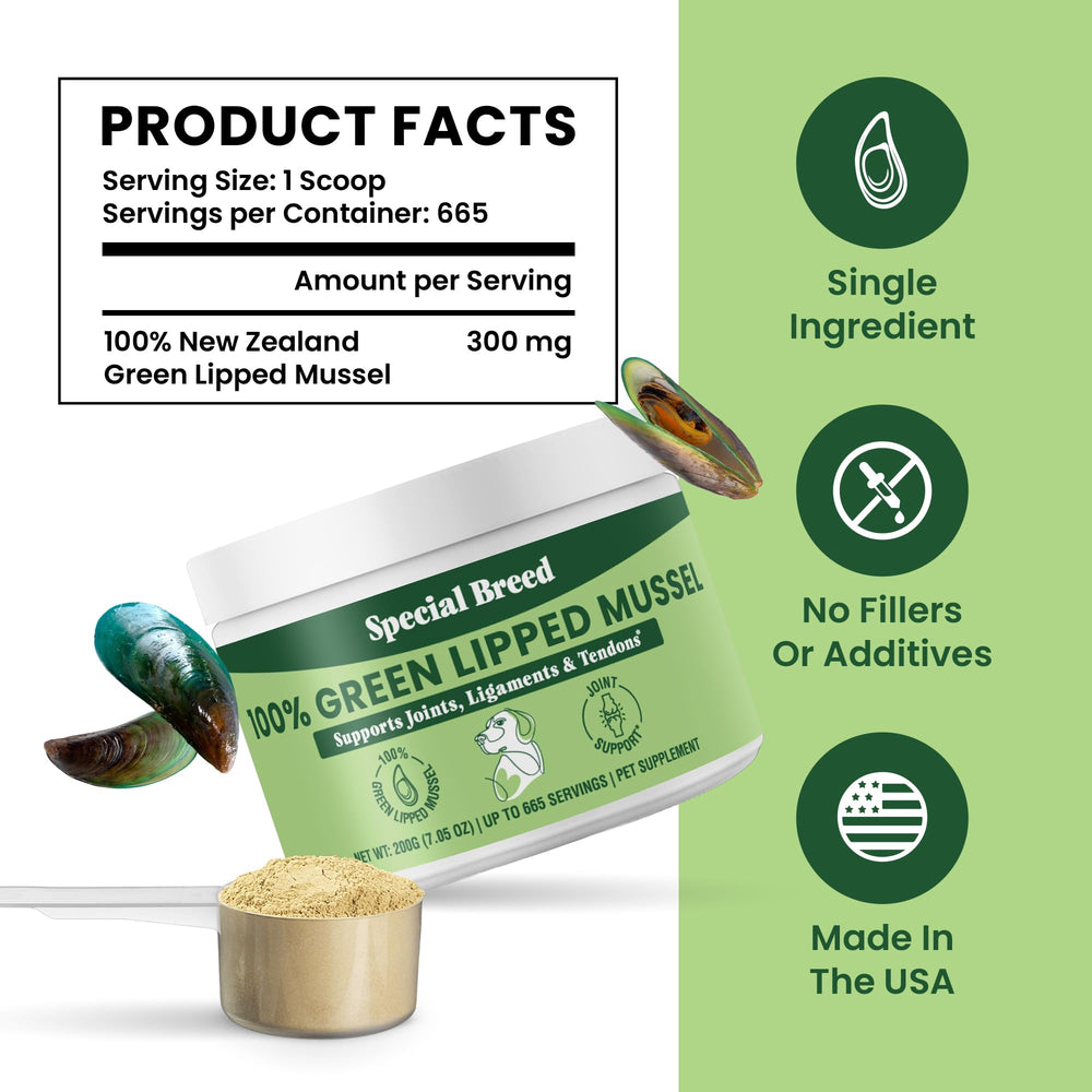 Special Breed natural supplement blends easily into pet meals.