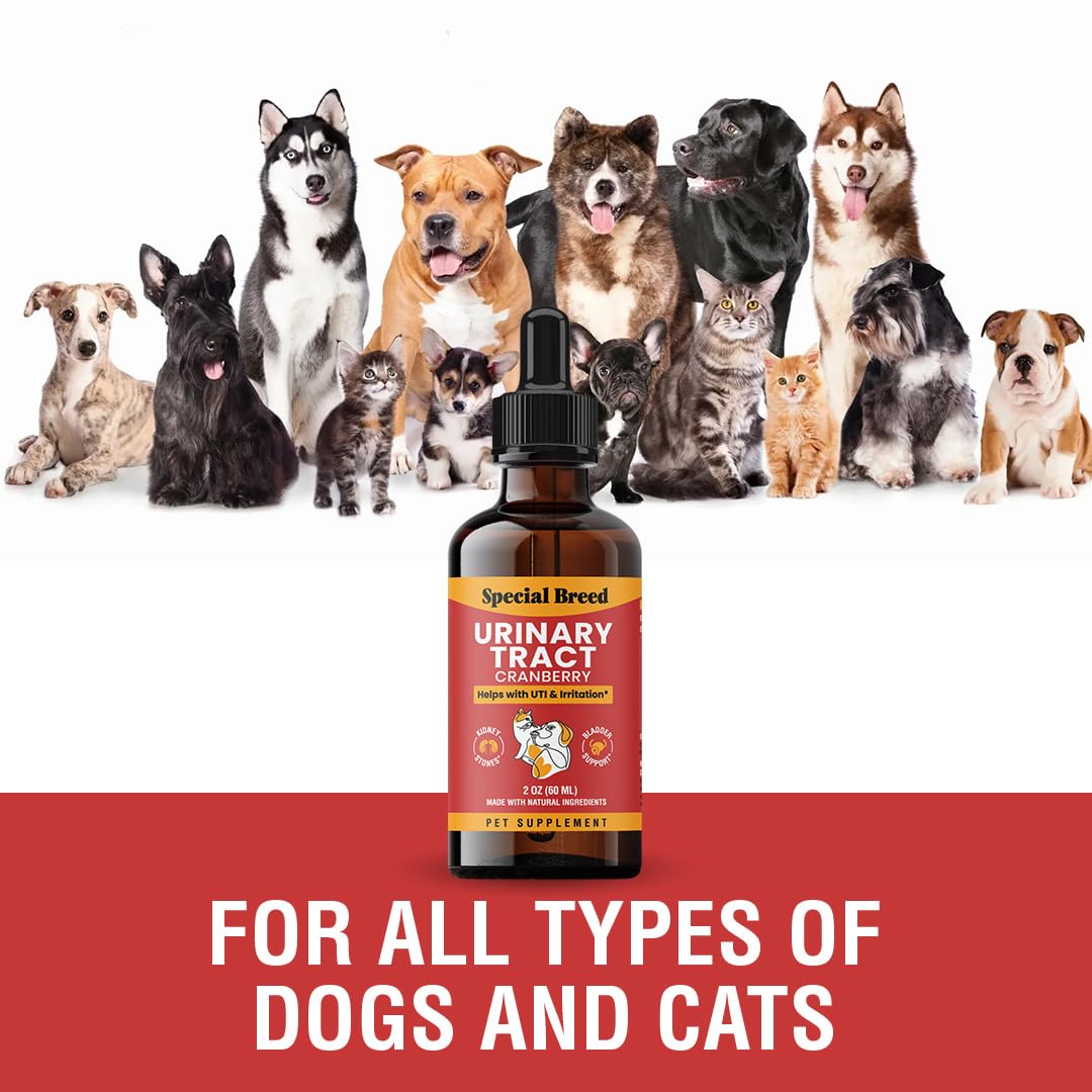 Special Breed packaging for urinary health supports easy at-a-glance product details.