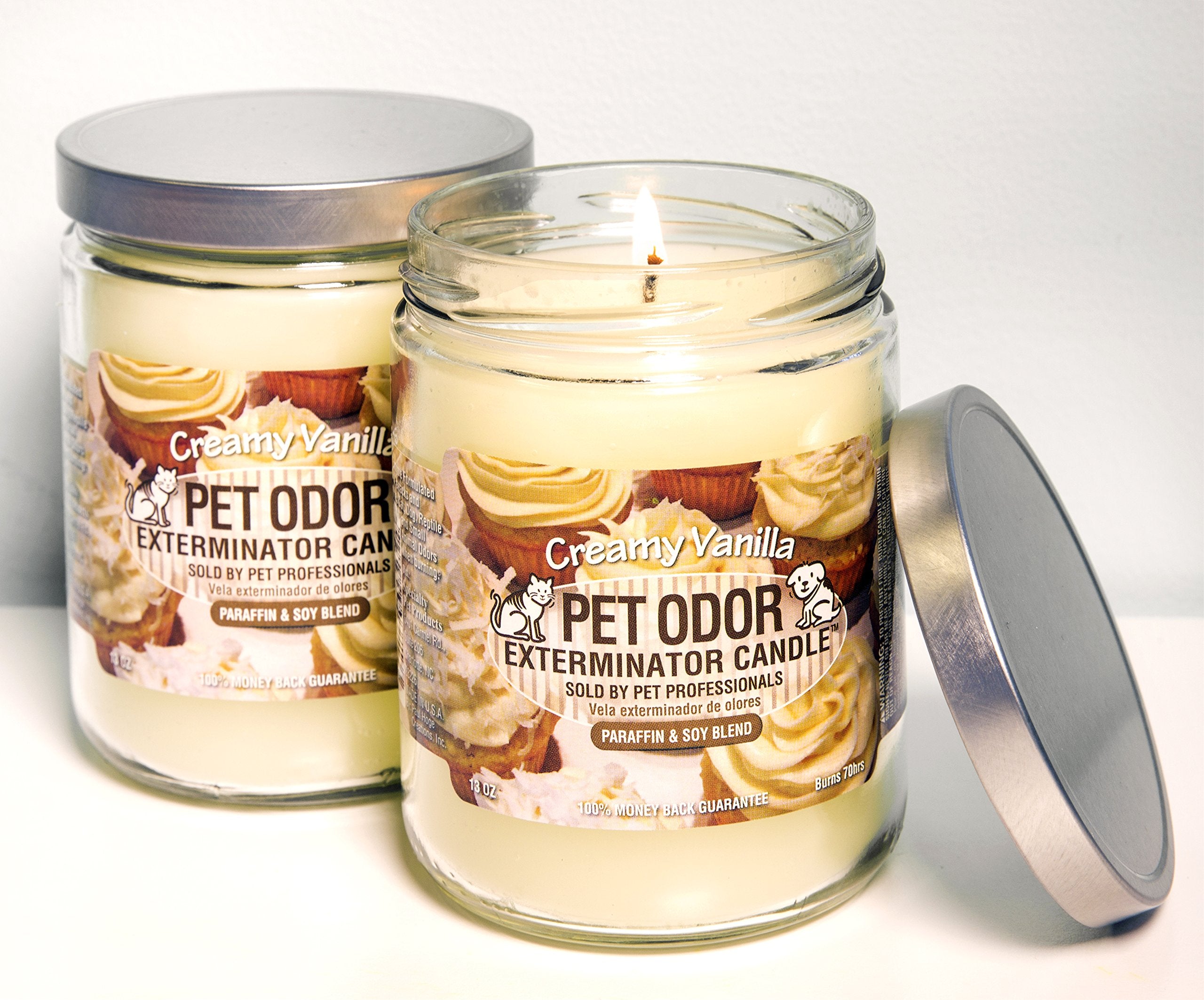 Specialty Pet Products Odor Exterminator Candle uses enzymes to target odors during burn.
