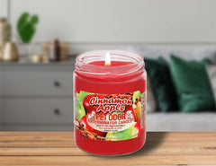 Specialty Pet Products Cinnamon Apple candle packaging highlights quality and a long burn time.