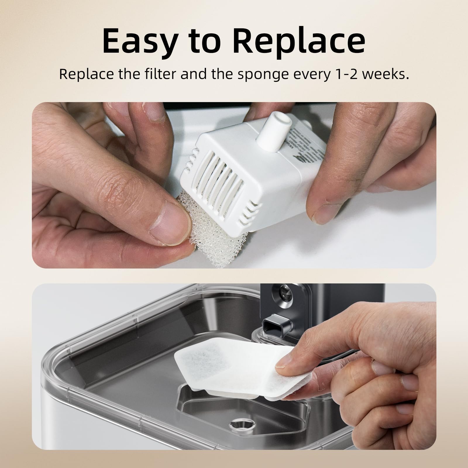 Maintenance guide image for Speedeer ZTI0506 fountain filters