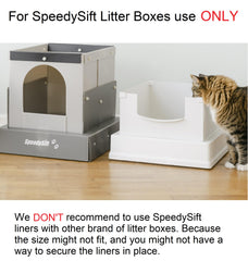 SpeedySift 35x31-inch liner size provides full coverage and sturdy base.