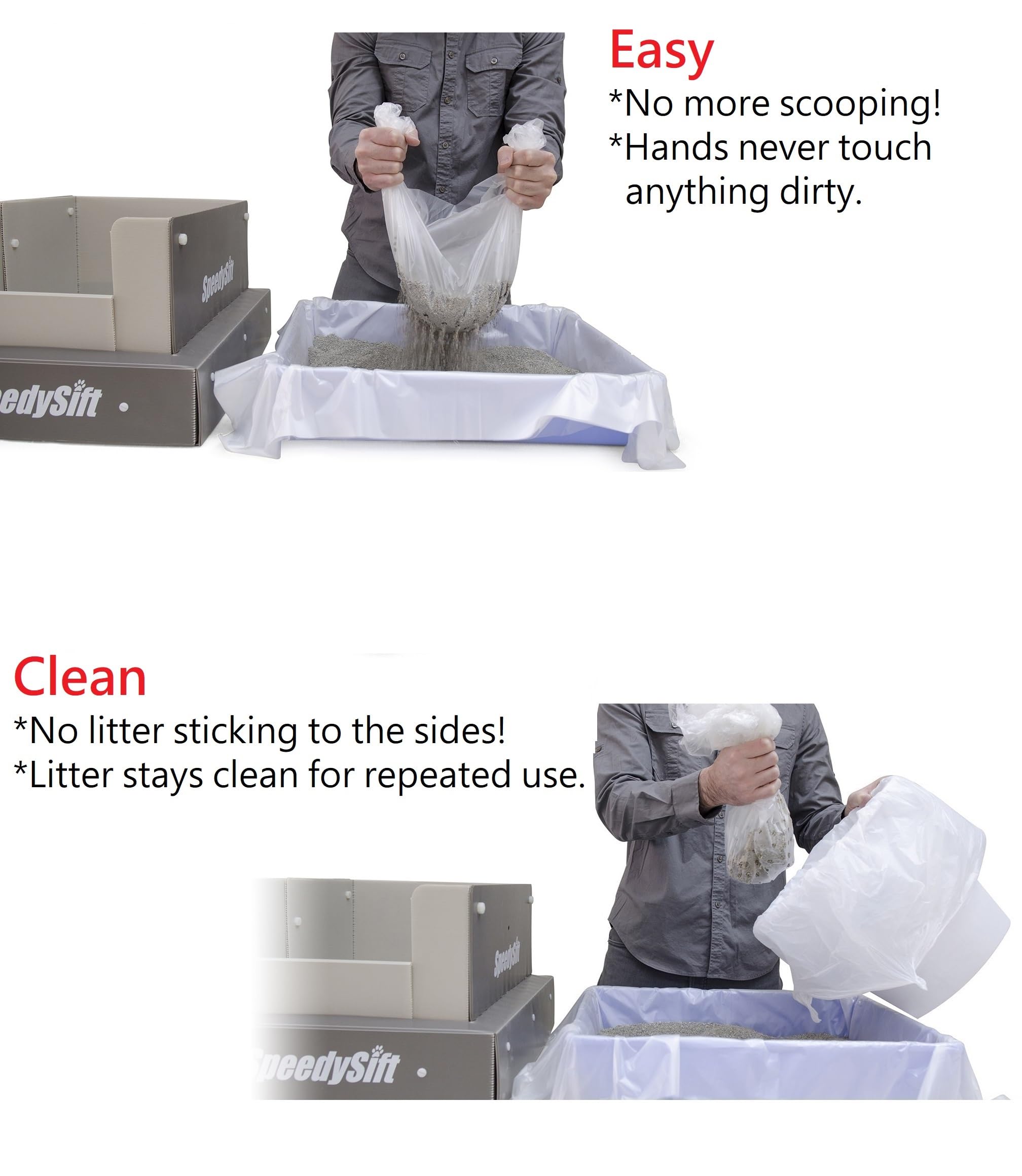 SpeedySift offset sieve design shown, reducing claw catch and leakage.