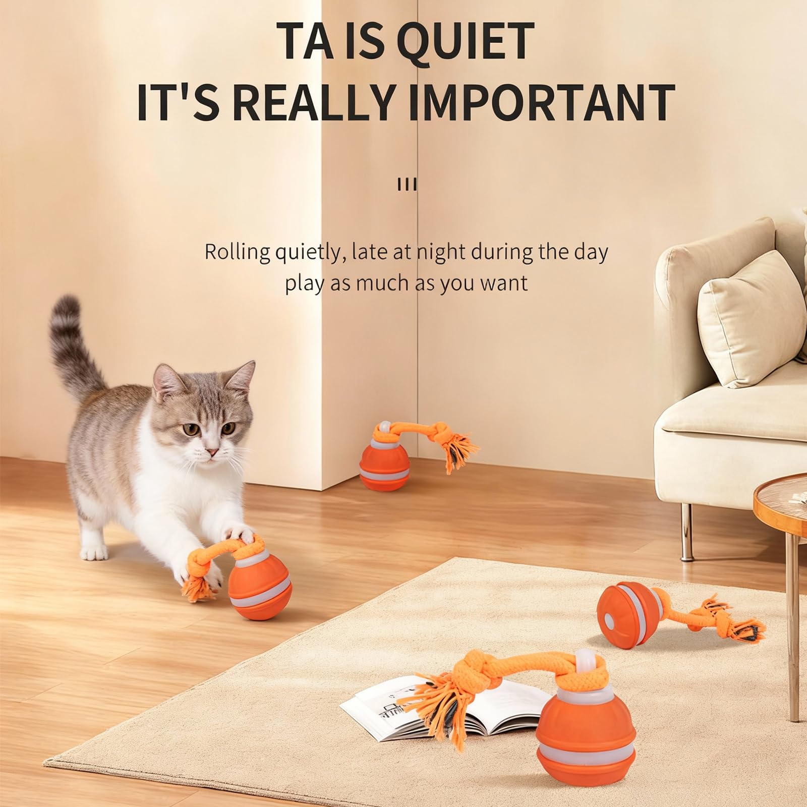 SPGSWCY small-dog-cat design fits 4.5 cm diameter for safe indoor play.