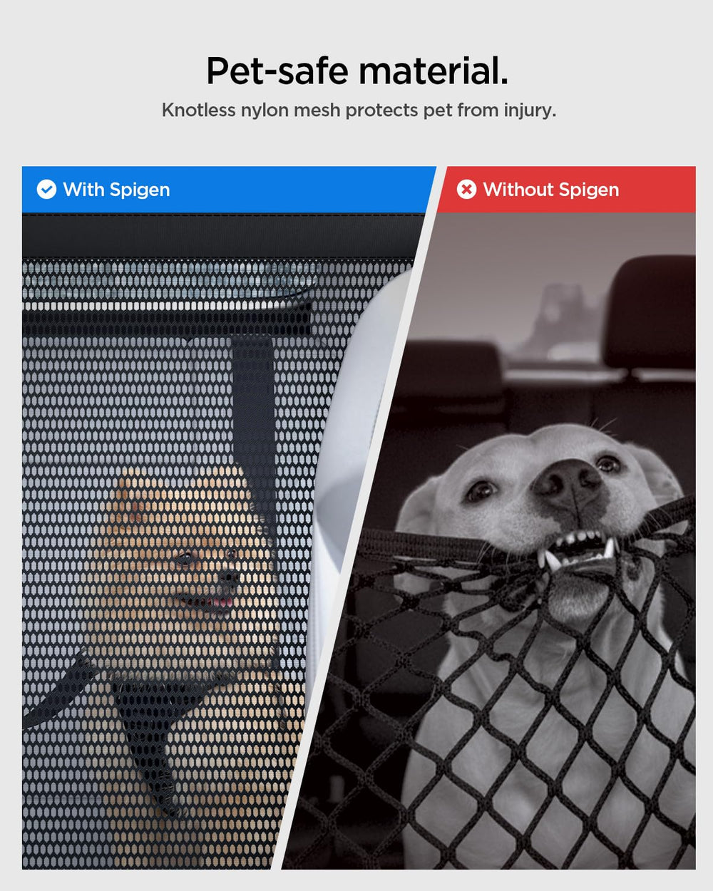 Spigen barrier center console shield prevents paw scratches.