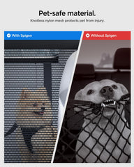 Spigen barrier center console shield prevents paw scratches.