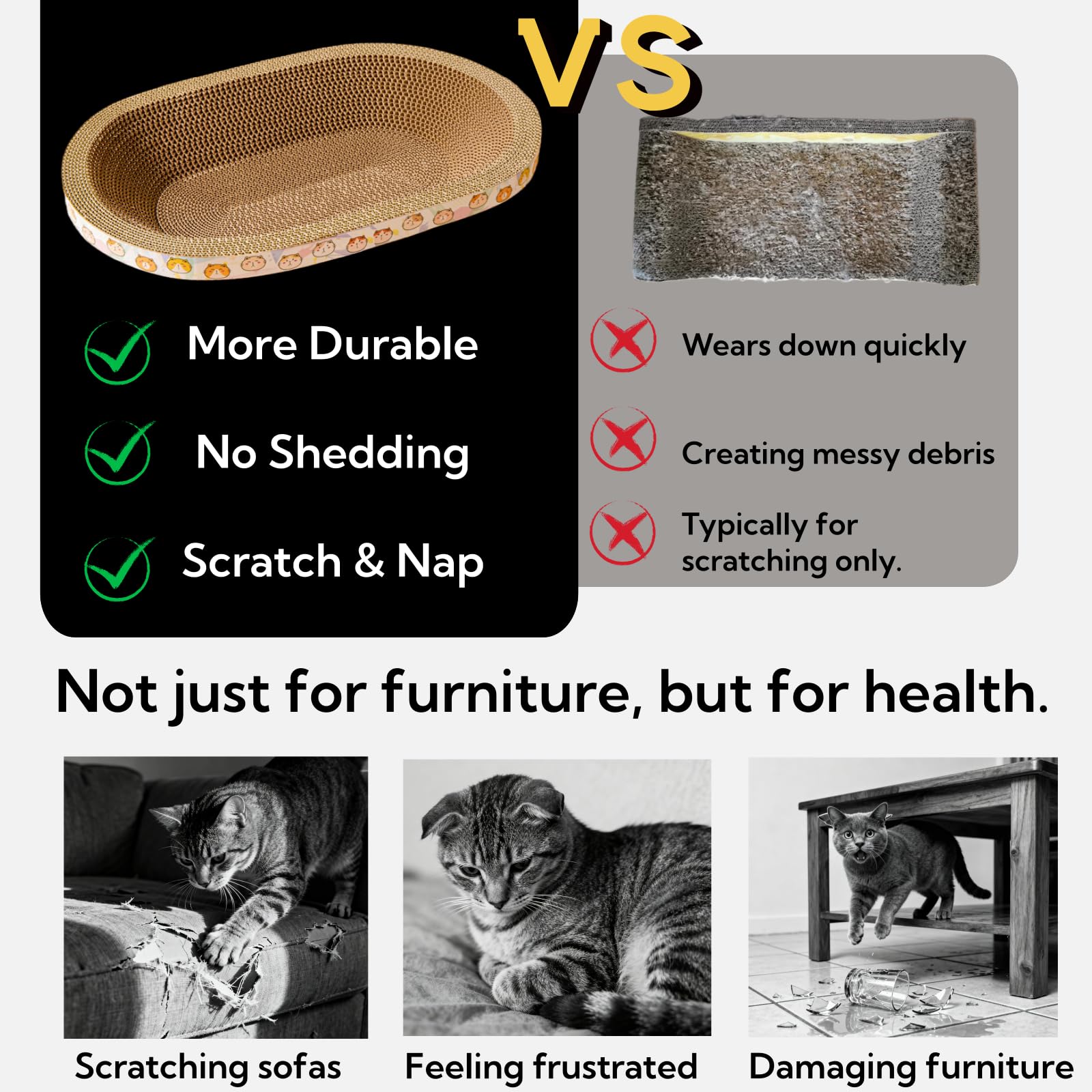 Spindro elevated angled rim enhances support for relaxed scratching and napping.