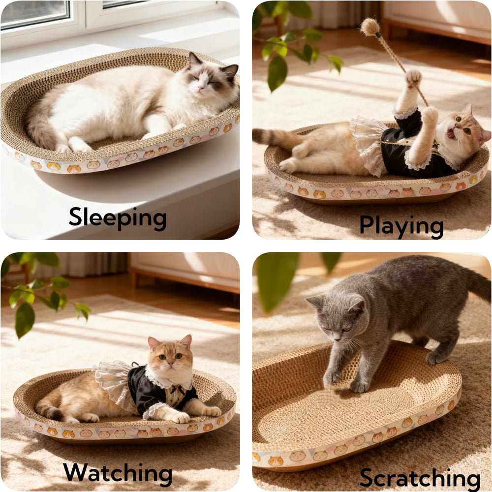 Spindro modern breathable design blends with home decor while cats scratch.