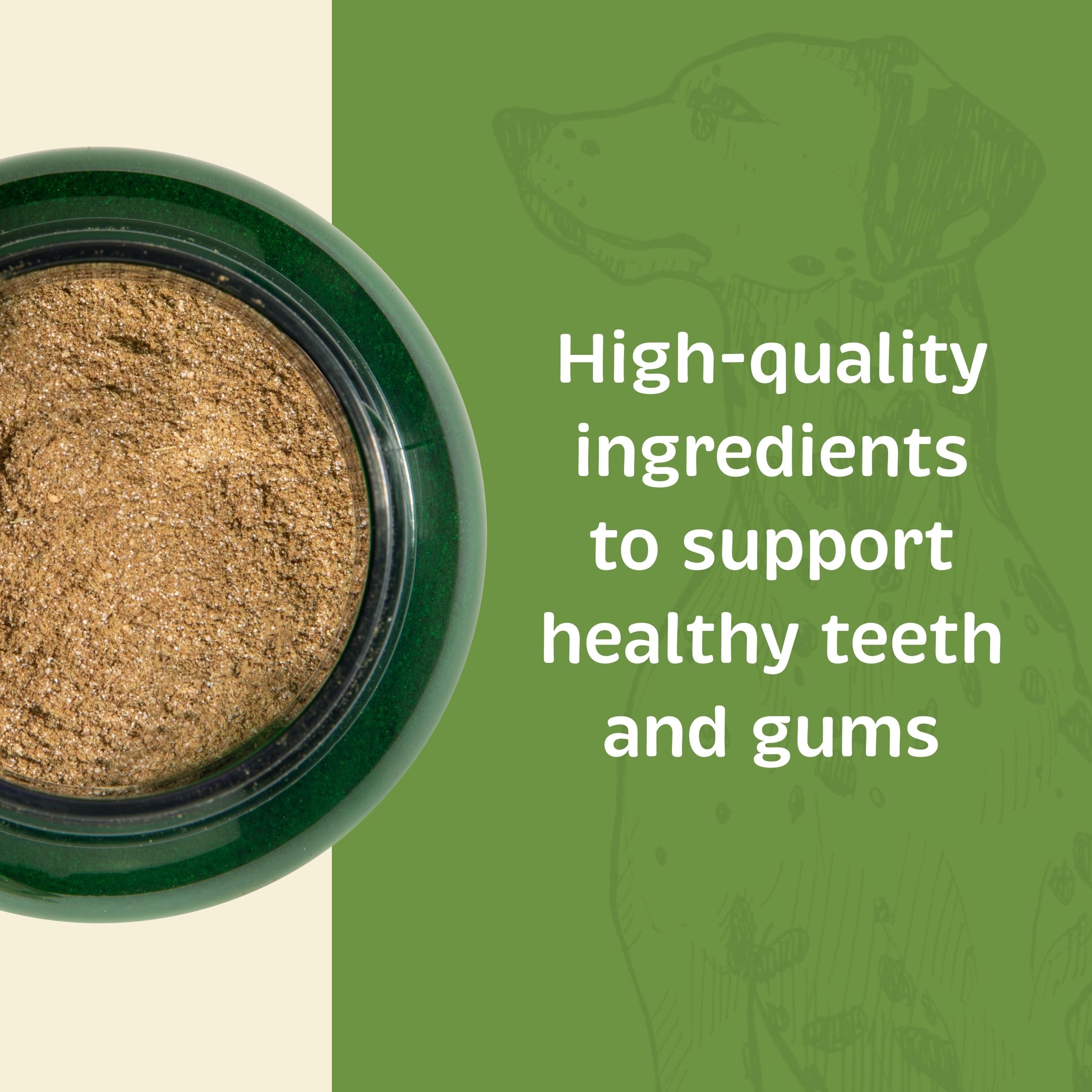 Organic kelp extract highlights natural ingredients for plaque-supporting care in Spirited Paw.