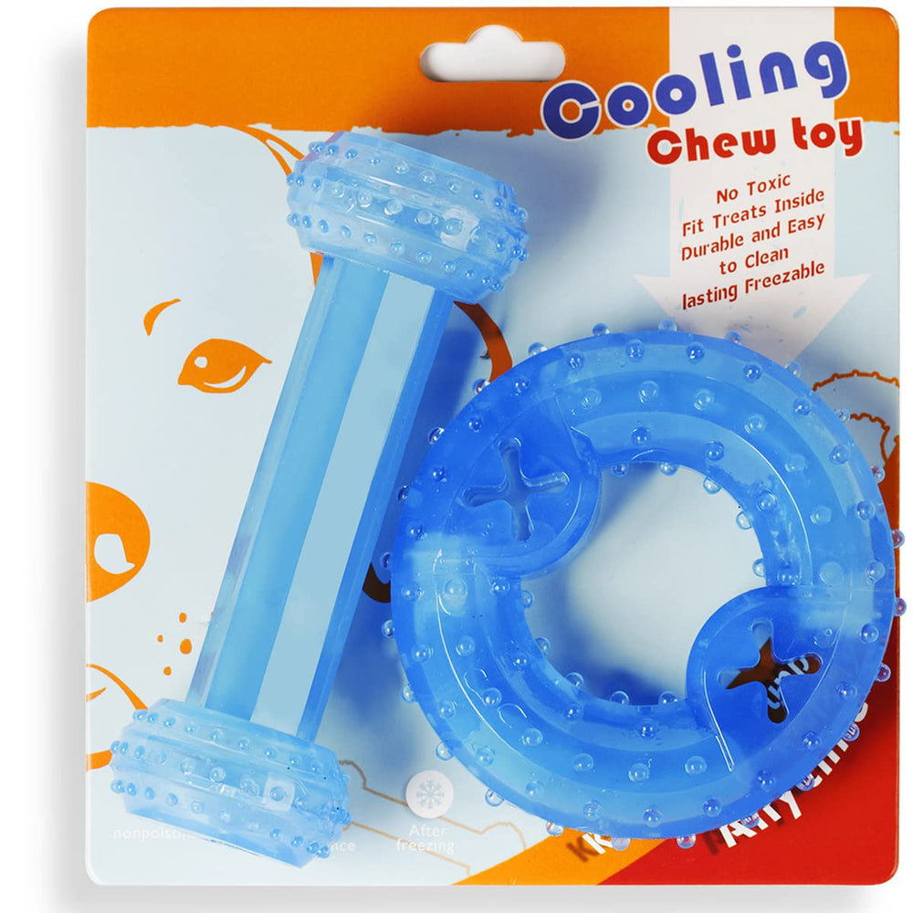 SPOFLY freezable puppy teething ring for cooling relief of gums.