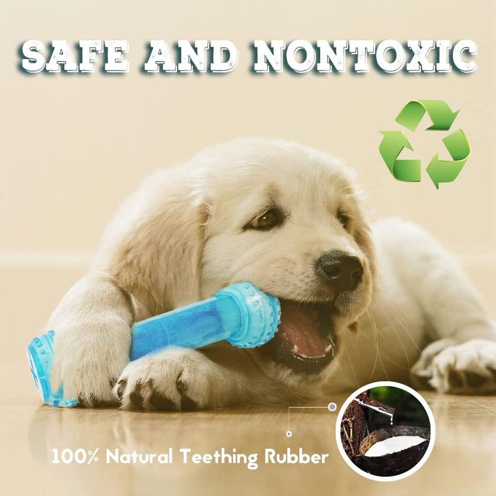 SPOFLY teething ring and dumbbell toy designed for long chew sessions