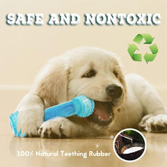 SPOFLY teething ring and dumbbell toy designed for long chew sessions