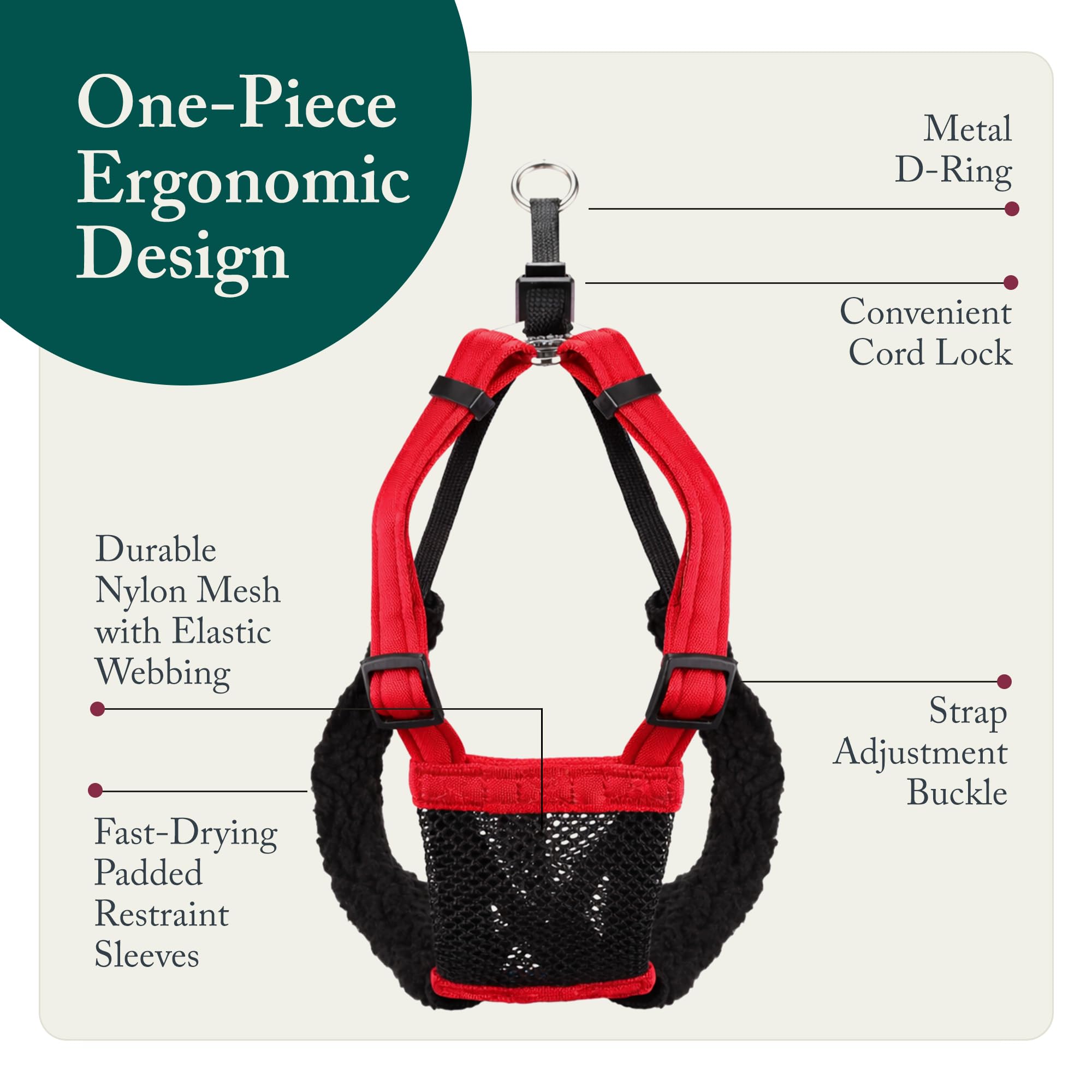 Sporn No Pull Harness adjustable fit for a secure, comfortable feel.