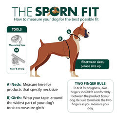 Sporn No Pull Harness padded sleeves reduce rubbing under front legs.