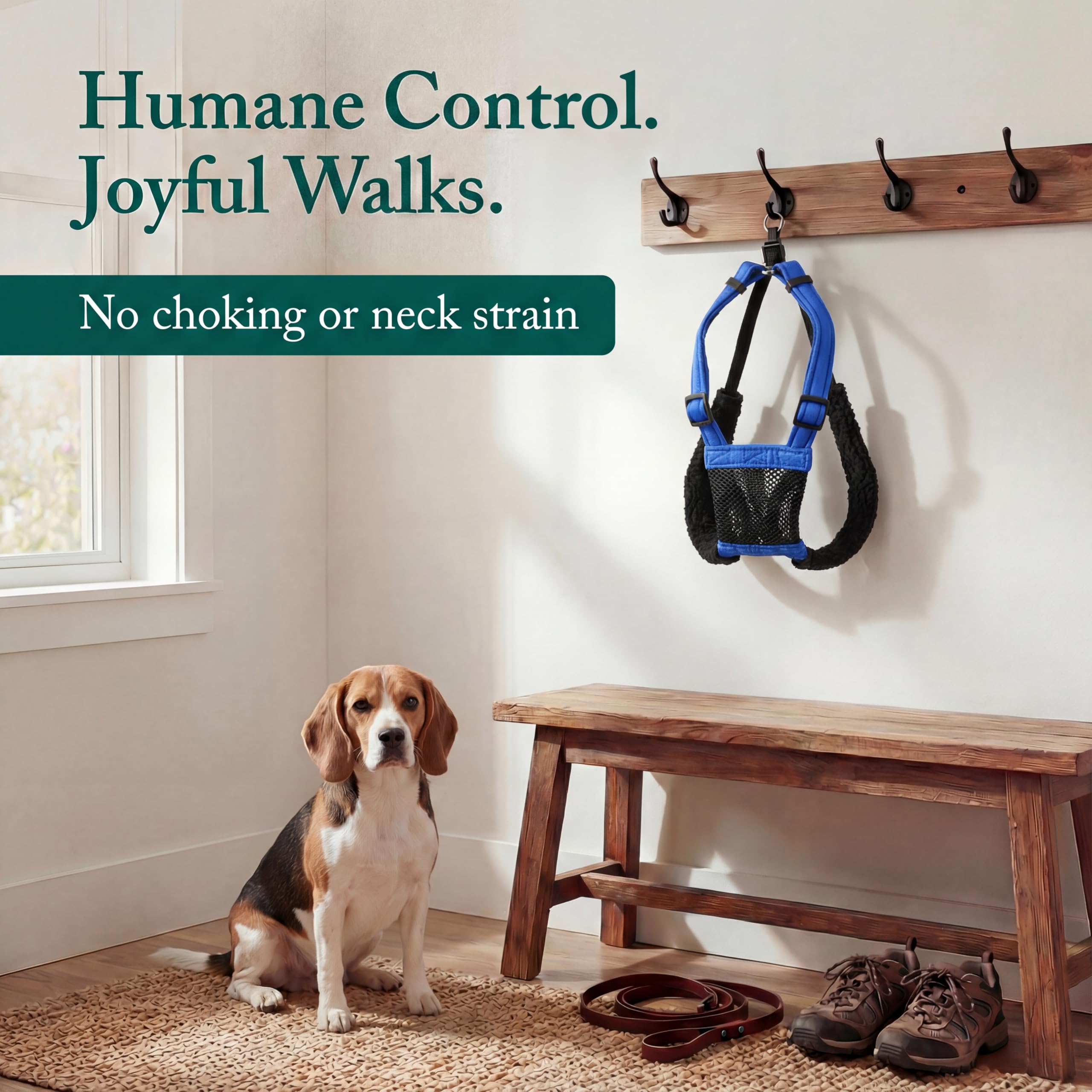 Sporn No Pull Harness padded restraint sleeves reduce rubbing on long wear.