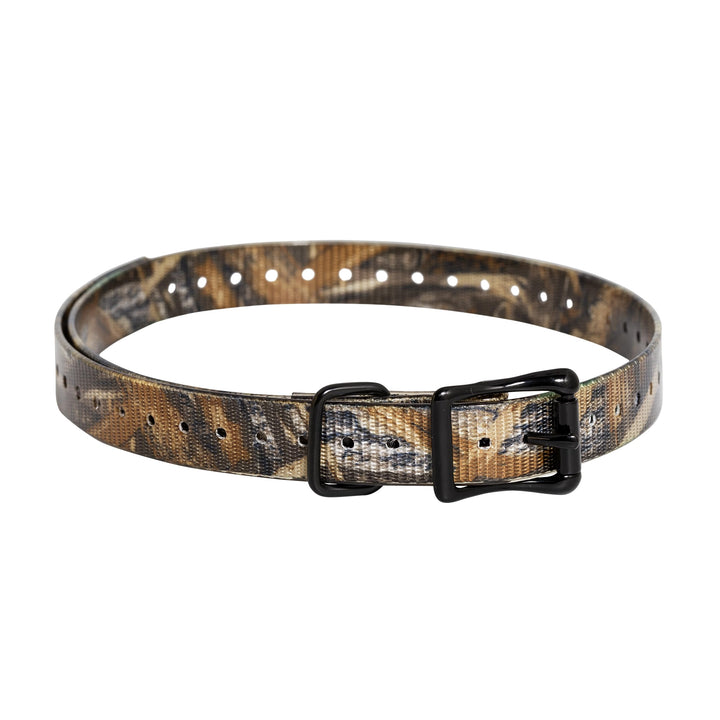 SportDOG 3/4-inch collar strap close-up highlighting durable waterproof material for rugged field use.