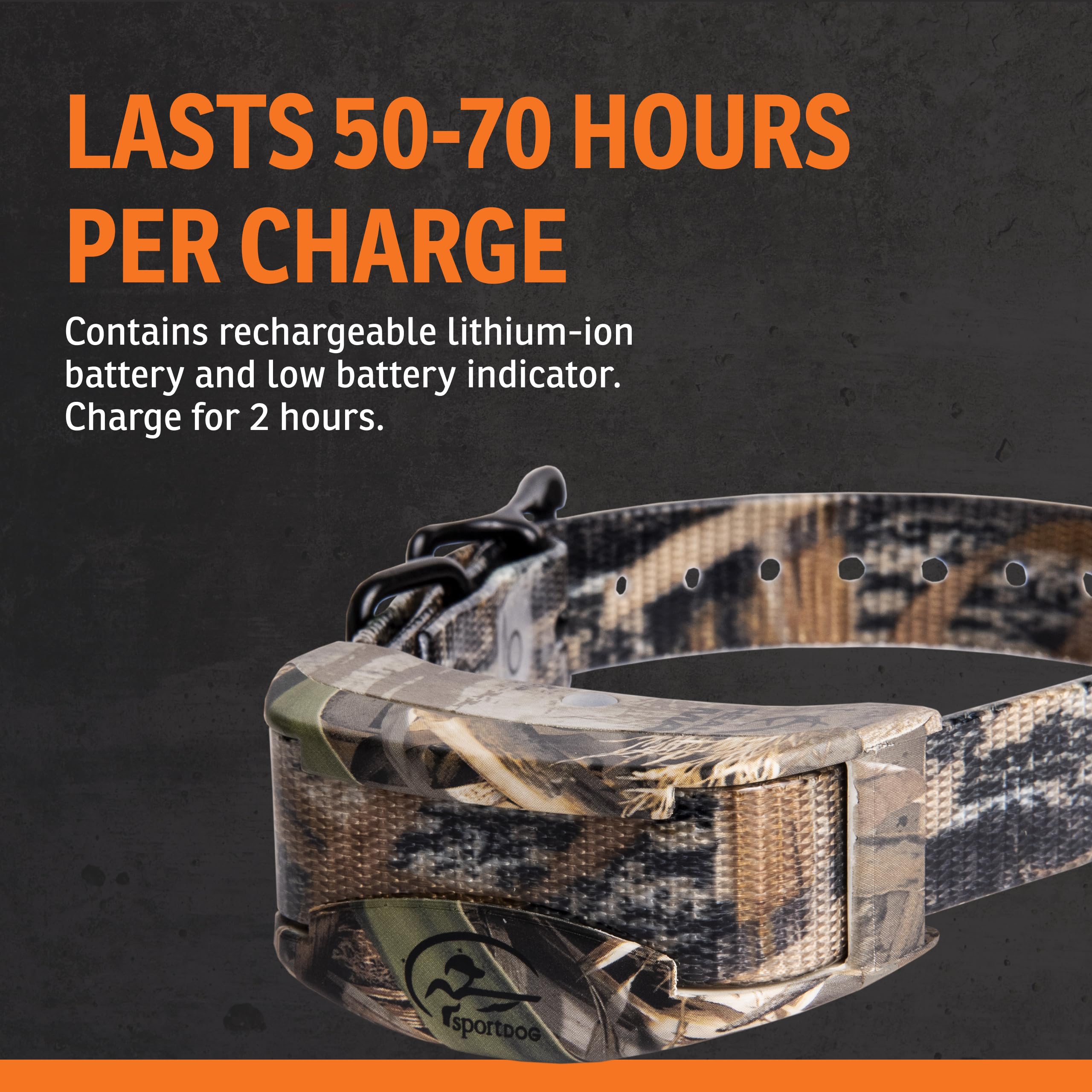 SportDOG WetlandHunter 425X rechargeable battery supports long sessions.